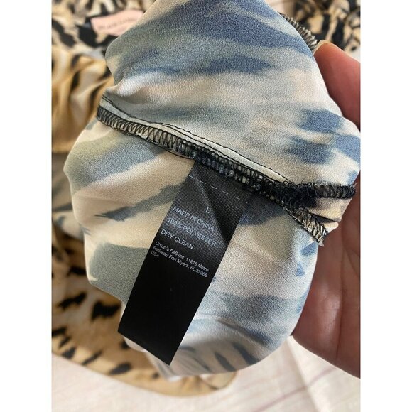 Chico's Black Label Women's Animal Print Long Sleeve Blouse - Large - Picture 8 of 9